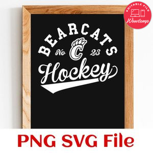 Bearcats Hockey Team SVG Customizable