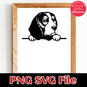 Beagle PNG SVG file template