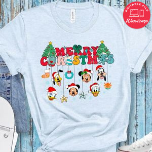 Merry Christmas Mickey Mouse Ornaments PNG file template