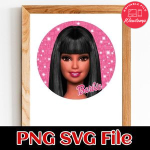 African Barbie PNG file template