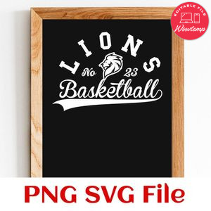 Lions Basketball Team SVG Customizable