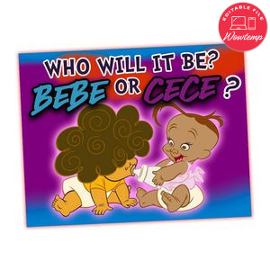 Who will it be be Centerpiece Customizable Template Instant Download