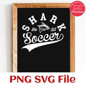 Sharks Soccer Team SVG Customizable