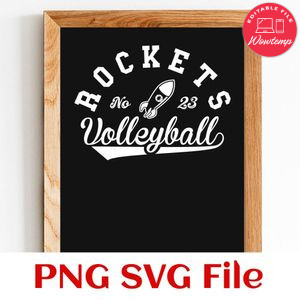 Rockets Volleyball Team SVG Customizable