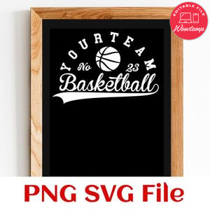 Basketball Team Template SVG Customizable