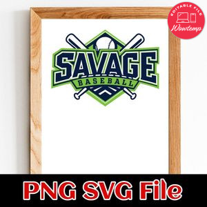 Savege baseball Customer Request PNG file template