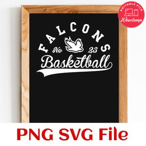 Falcons Basketball Team SVG Customizable