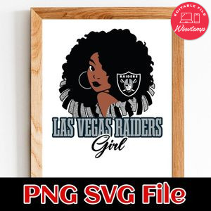 Las Vegas Raiders girl PNG SVG file template