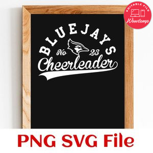Bluejays Cheerleader Team SVG Customizable