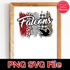 Team Blue Falcons Brush stroke PNG design template