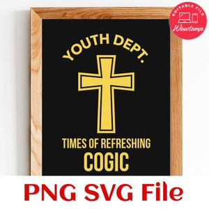 Youth dept times of refreshing cogic Customer Request PNG file template