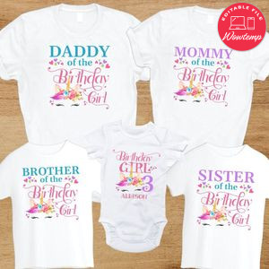 Girl Unicorn Family Birthday Party Shirt