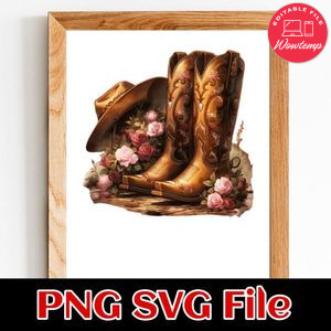 Cowgirl boots Customer Request PNG file template